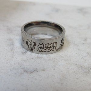 Minnie Mouse Size 8 Steel Ring